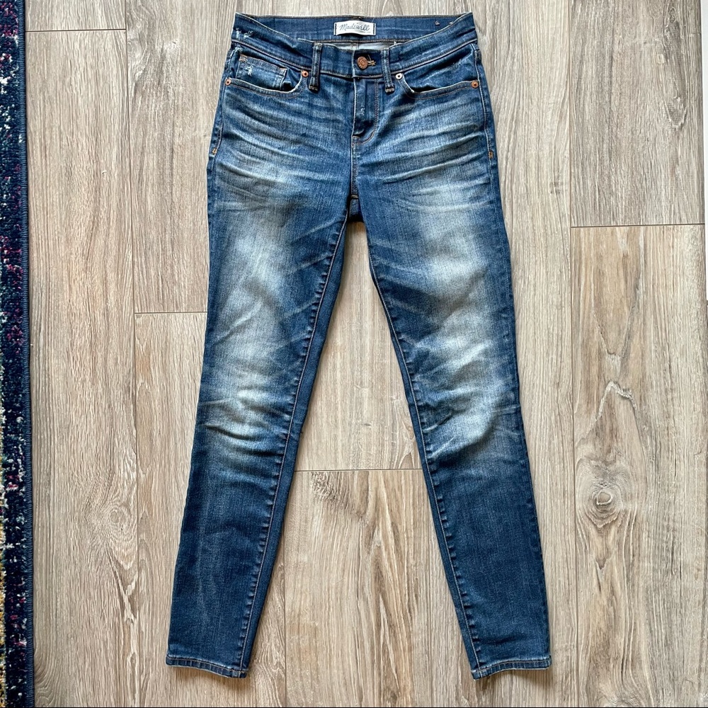 Madewell Skinny Skinny Jeans Medium Wash Denim Distressed Blue Women’s 26